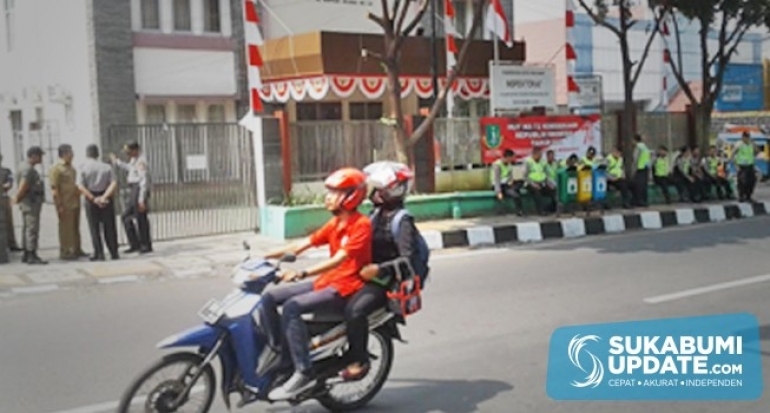 Jadi Sasaran Demo FRMB dan TERKAM, Kantor Inspektorat dan Kejari Kota Sukabumi Dijaga Ketat Polisi